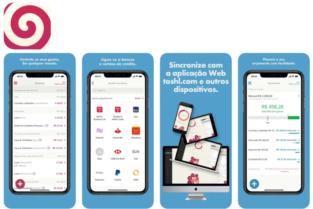 Toshl Aplicativo de Controle Financeiro