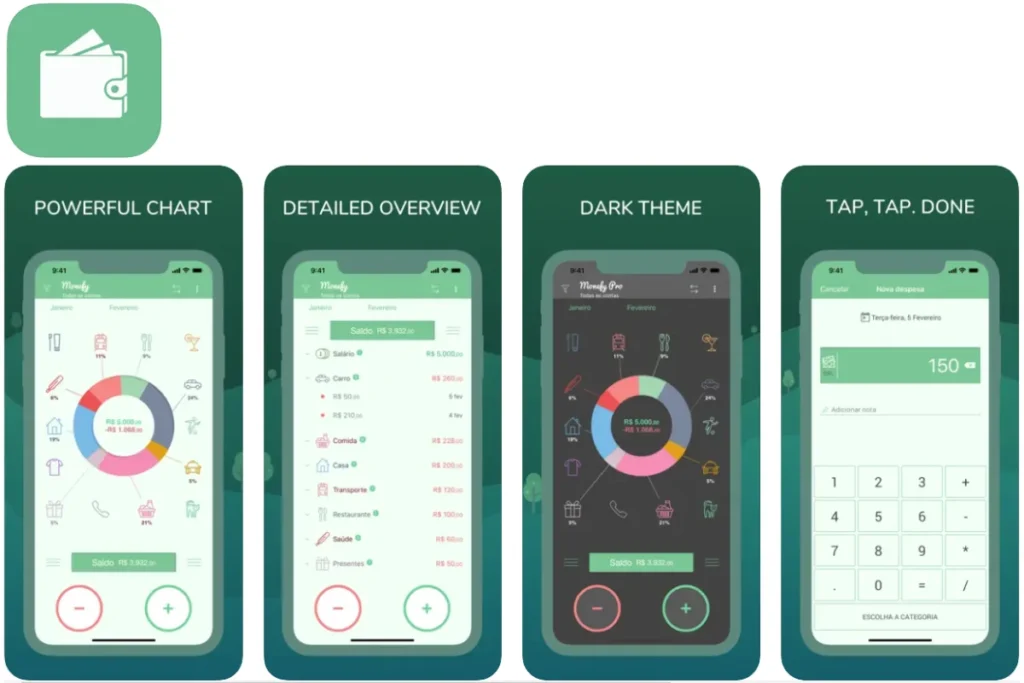 aplicativo para controle financeiro monefy